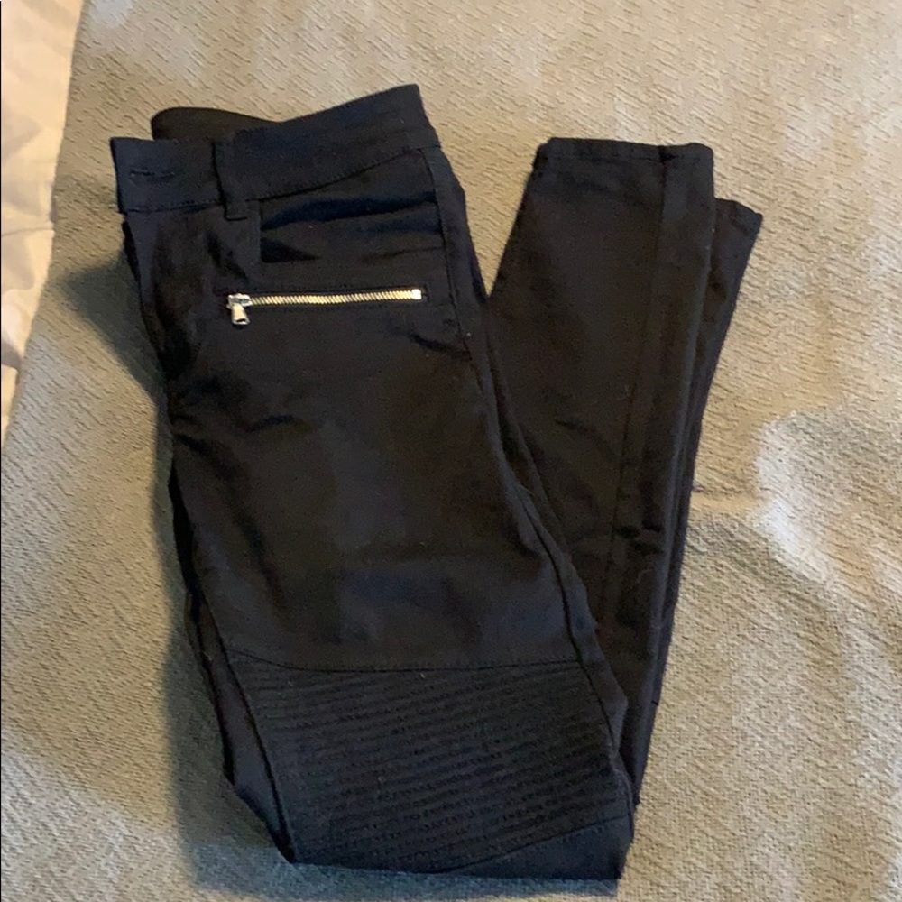 Black stretch skinny pants